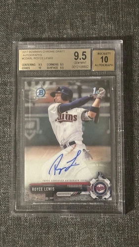 2017 1st Bowman Chrome Draft Royce Lewis Auto RC BGS 9.5 10 Gem Mint+