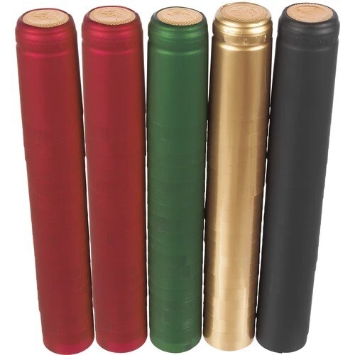 Heat Perforated Capsules Shrink Caps Mix Colour for Bottle Wine Making 100pcs
