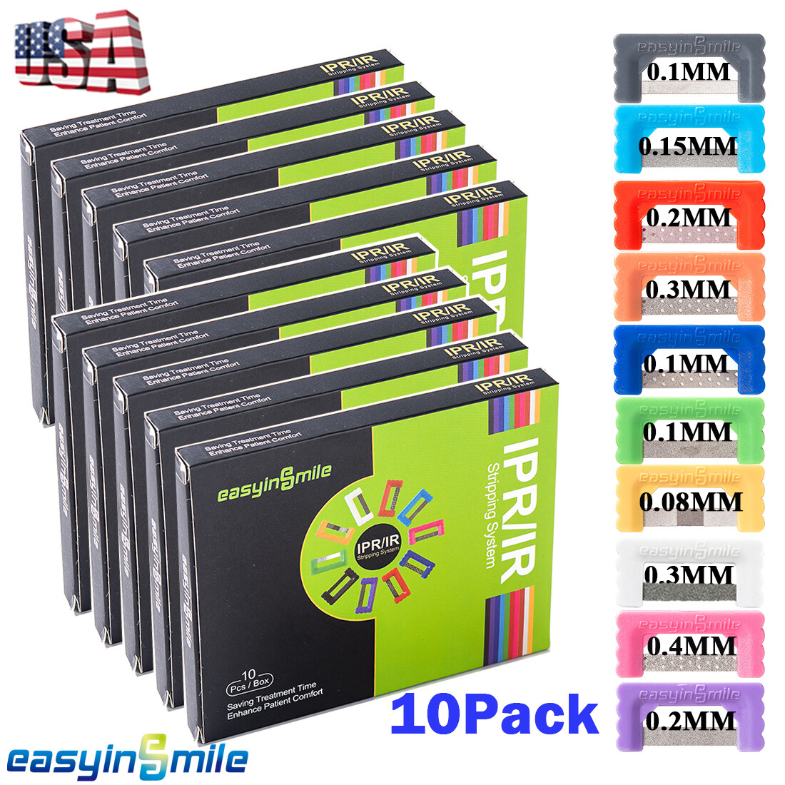 1/10Sets Dental Interproximal Reduction Ortho IPR/IR Polishing Strips Quick Saws