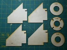 Plywood fins and centering ring upgrade for the Estes Doorknob Model Rocket kit 