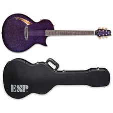 ESP LTD TL-6 Acoustic-Electric Guitar Purple Sparkle Burst + ESP Case NEW