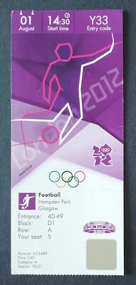 TICKET Y33 Olympia Olympic 1.8.2012 Men's Football Ägypten Egypt - Belarus # 1A5