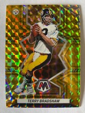 2022 Mosaic Terry Bradshaw Gold Prizm SP #7/10 Pittsburgh Steelers Football Card
