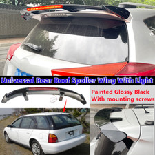 Universal Fit For Saturn Sw 94-2001 Gloss Black Rear Roof Spoiler Wing W Light