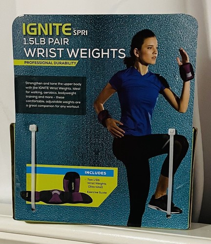 Ignite by SPRI Wrist/Ankle Weights 3lbs Set- 1.5 Lb Each Purple - Picture 2 of 2