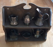 Vintage Lot- 6 Shiny Copper Brass Dollhouse Miniature 1:12 scale - Japanese