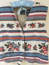 Floral Tapestry Vest Vintage 90s Y2k Liz Wear Boho Button Down Lined Medium