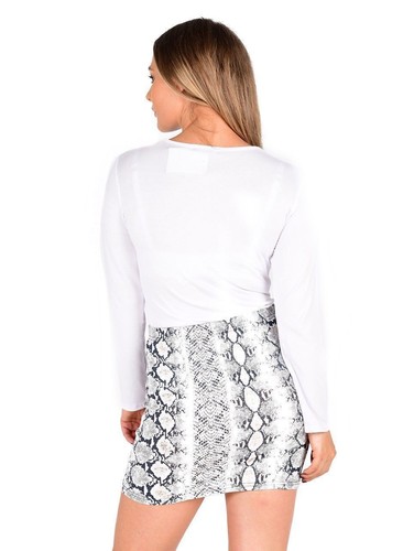 Damenrock Leopardenmuster hohe Taille Mini Bleistift Bodycon Rock UK 6–20 - Bild 8 von 8