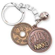 Japanese Frog Keychain Japan 5 Yen Coin Nikko Traffic Safety Protect Talisman C4