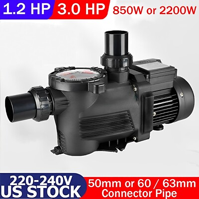 #ad 1.2 3.0 HP Energy Efficient Pump Fit Hayward Pump In Ground Swimming Pools