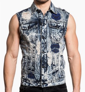 black trucker vest