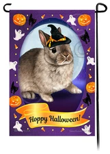 Rabbit Netherland Dwarf Halloween Howls Garden Flag