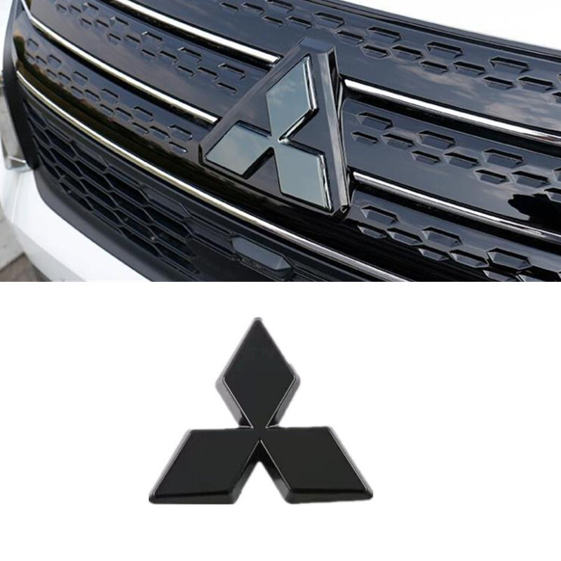 For Mitsubishi Outlander 2022-2025 Glossy Black Front Logo Emblem Cover Trim