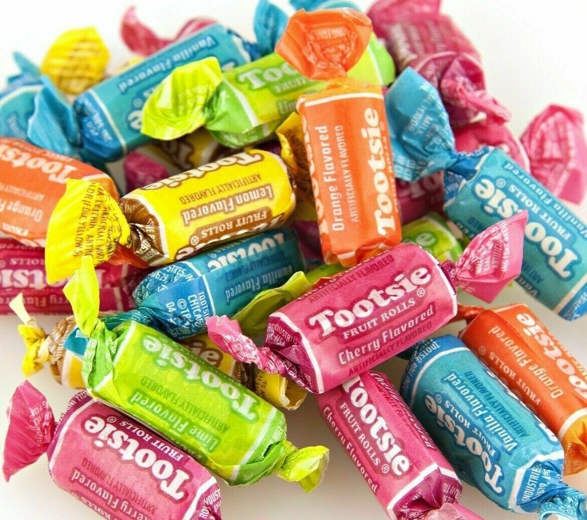 Tootsie FRUIT CHEWS Assorted Fruit Chews Rolls BULK Candy- {FIVE POUND BAG}