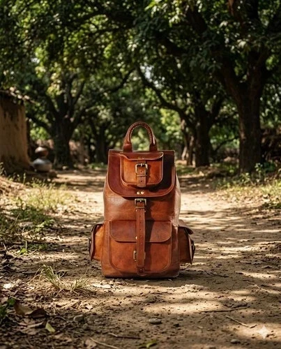 20" Backpack Laptop Vintage Goat Bag Brown Travel New Men's