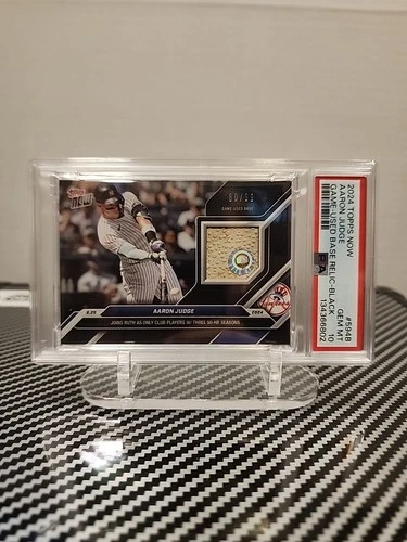 2024 Topps Aaron Judge NY Yankees Game Used Base Relic /99 PSA 10 (POP 1) RARE