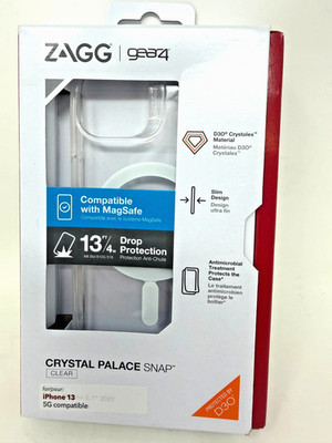 Lot of 4 ZAGG - Gear4Crystal Palace Snap MagSafe Case for iPhone 13 - Clear