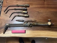 Oxweld W-17 & W-23 Cutting Torch Handle & Head + 5 Tips