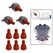 Goat Nipples Lamb Teat Feeders with Leakproof Dome Backflow Prevent for Nursing
