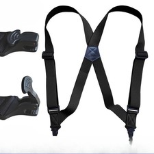 Outdoor Leisure 3.8cm Men's Suspenders with Plastic Clips Trouser Braces Sturdy