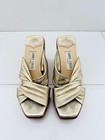 JIMMY CHOO Women’s Narisa 90 Gold Leather Platform Wedge Sandals 36/6 $550