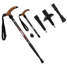 Aluminum Alloy Quick Lock Trekking Pole Anti Shock Walking Stick Adjustable