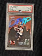 2021 Panini Prestige Joe Burrow Drip SSP Case Hit No. ND-JB Bengals PSA 9