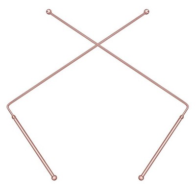 99.9% Copper Dowsing Rods  2PCS Divining Rods  for Ghost Hunting Tools, Divin...
