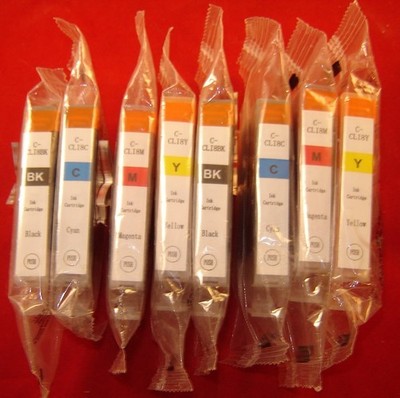 Replacement CLI-8 8-Color Ink for Canon Pixma Pro9000 Pro9000 Mark II (8-Pack)