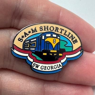 Historic SAM Shortline Railroad Excursion Train Souvenir Pin Southwest Georgia