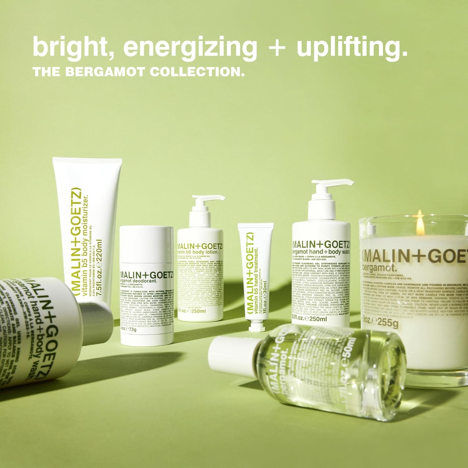 MALIN+GOETZ 9oz Scented Candle | Clean-Burning, Vegan & Cruelty-Free | Bergamot