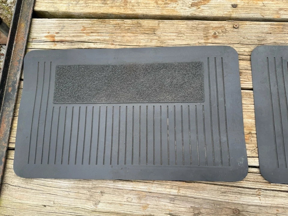 NOS New 1965 1966 1967 Ford Falcon Mercury Comet Rear Rubber Floor Mat Black - Image 3 of 4