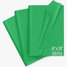 150 Sheets Green Tissue Paper for Gift Bags Bulk 14x20 Inch- Green Christmas Wra