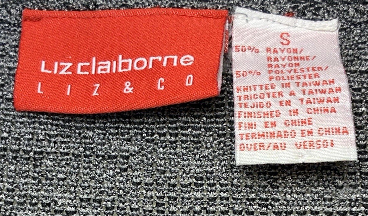 Vintage 80s 90s Liz Claiborne Knit Top - Taiwan - Size S RN 52002
