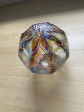 Hand Blown Art Glass Rainbow 4" Christmas Ornament