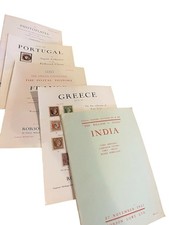 5 Vintage Robson Lowe Auction Catalogs: India, Greece, France, Portugal, Mexico