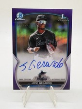 2023 Bowman Chrome 1st Jose Gerardo Purple Prospect Refractor Auto /250