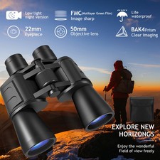 Powerful Binoculars 180x100 HD Military Zoom Day/Low Night Optics Hunting  Case