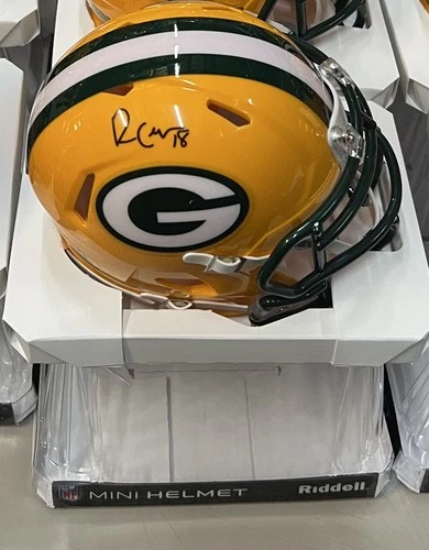 Green Bay Packers Randall Cobb Autographed Mini Helmet JSA