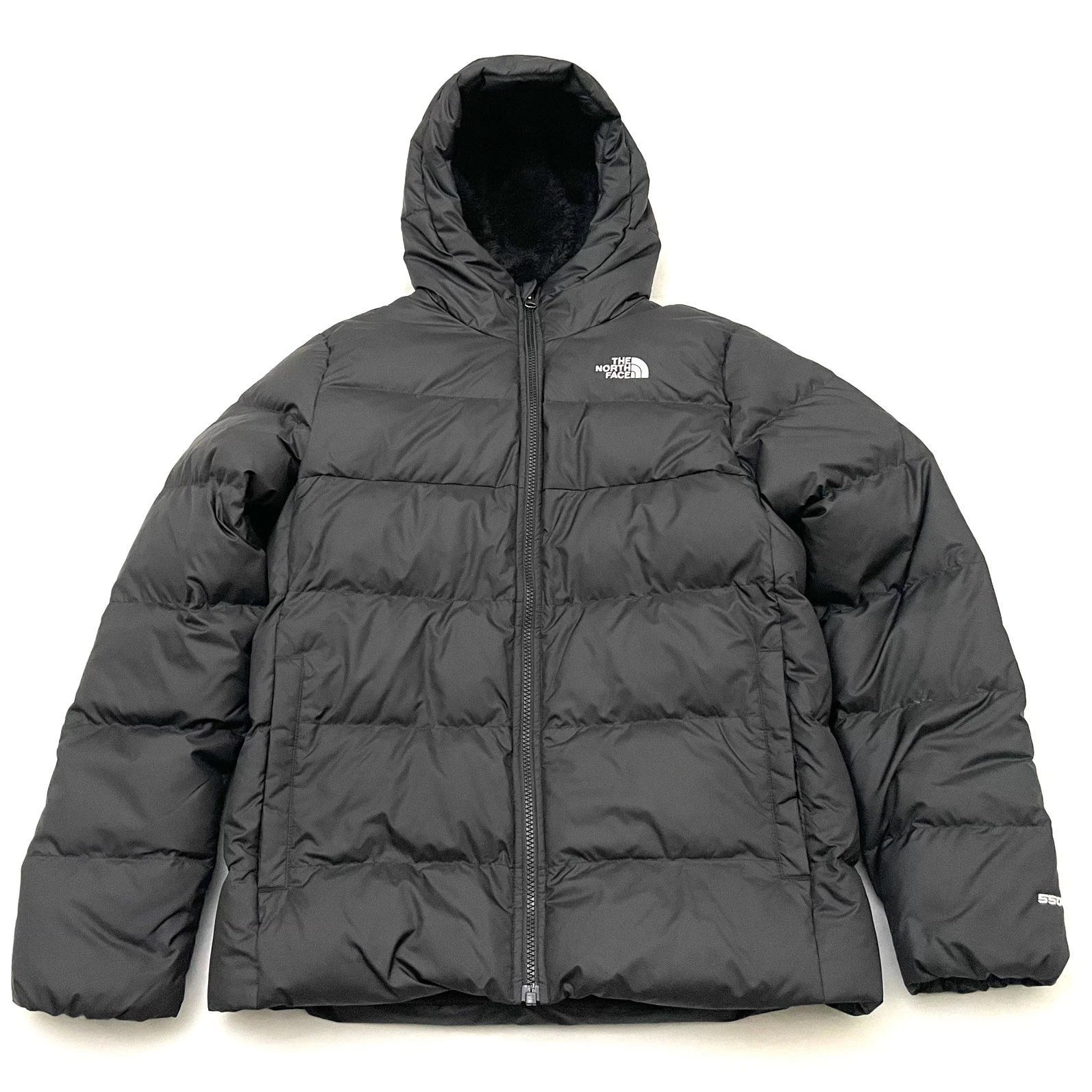 The North Face Youth Moondoggy Hoodie Down Puffer Jacket XL Black Sherpa Lined
Opens in a new window
