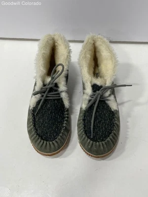 Sorel Womens Shoes NL2358-213 Green Faux Fur Lace-Up 10.5 - Image 1 of 4