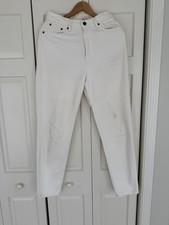 VINTAGE Levis 512 Women’s 11 Med White Jeans Made in USA Slim Fit Tapered 90s