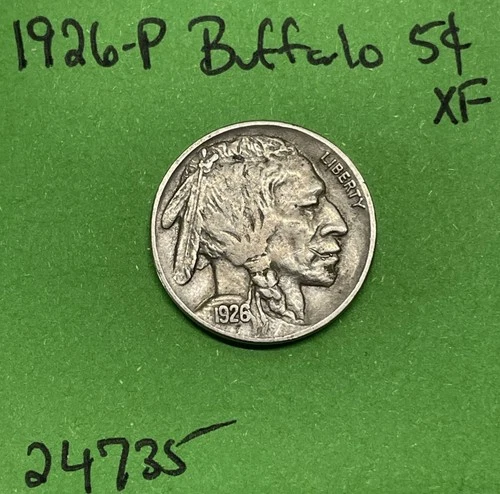 1926 Buffalo 🦬 Indian Head Nickel 5c Xf Extra Fine