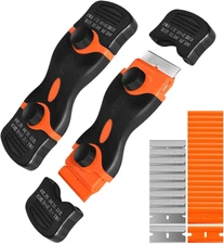 Razor Blade Scraper, Double Edge Razor Scraper Remover Tool with 30 Pcs Razor...