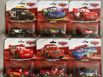 Sechs Disney Pixar Cars von Mattel - Nagelneu auf Karten - Top Preis! Portofrei