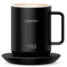 S3 12oz Heated Mug - Temperature Control Smart Mug with Mug Warmer, White
