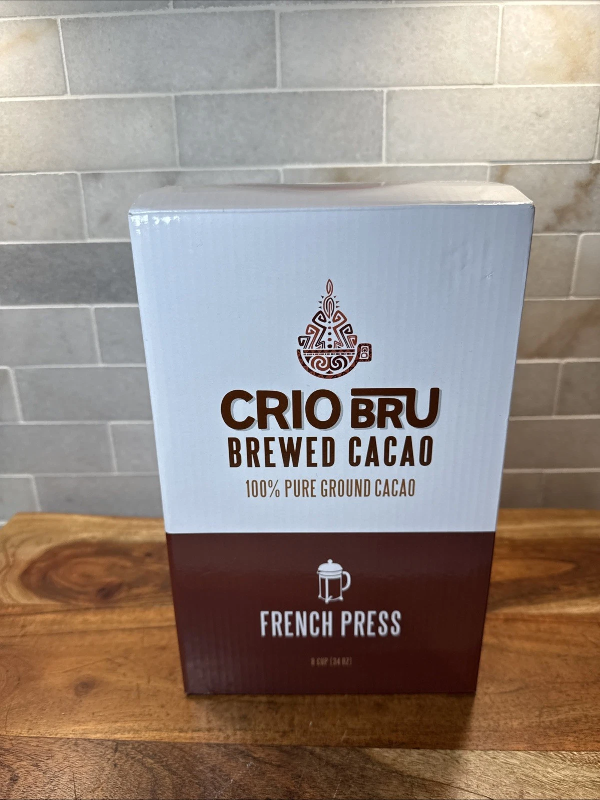 CRIO BRU Brewed Cacao French Press 34 Ounce (8 cup)