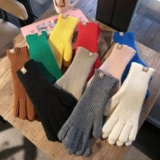 Long Winter Gloves Touchscreen Warm Mittens Knitted Gloves  Outdoor Riding
