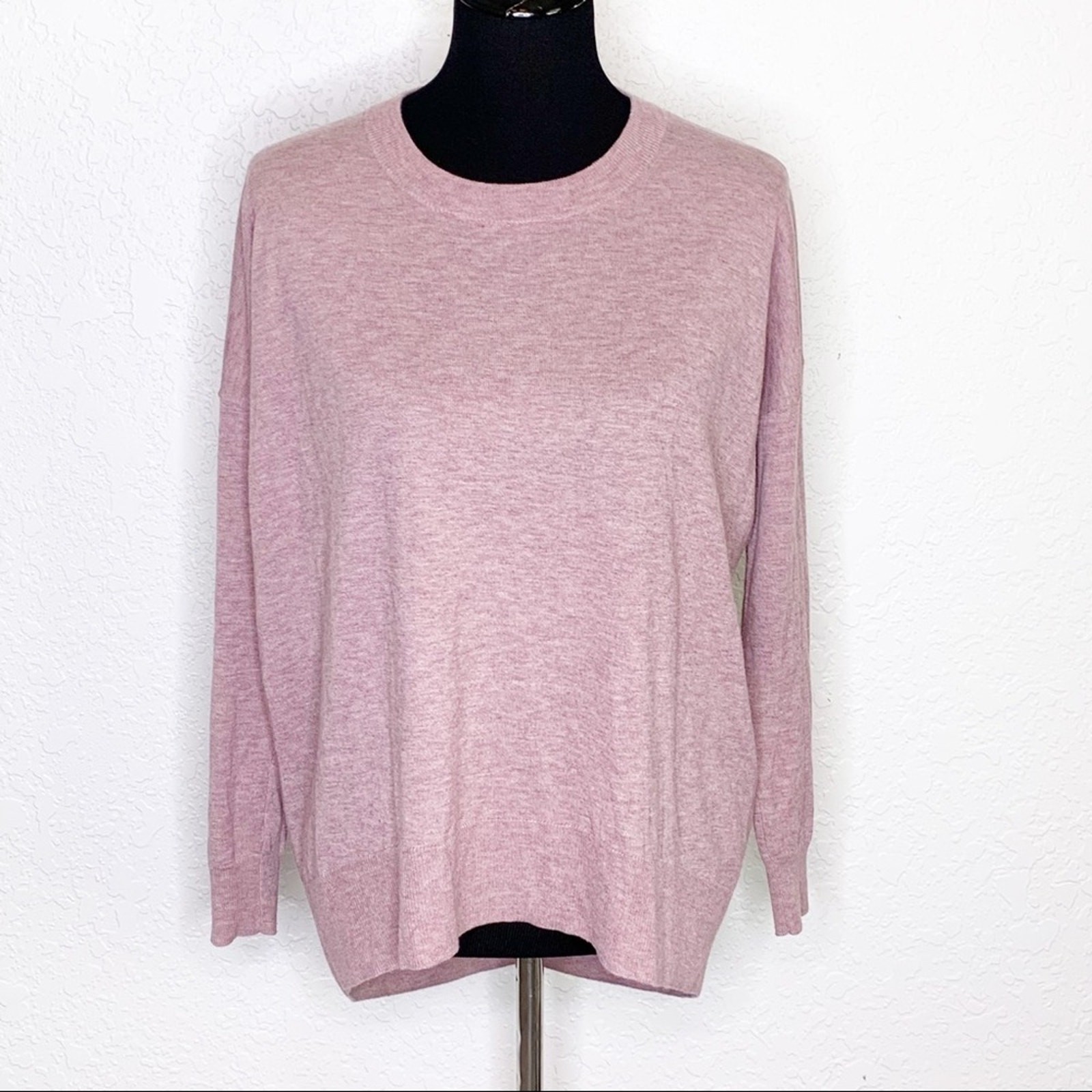 Madewell sweater womens XS light purple pink wool blend oversized cozy classic