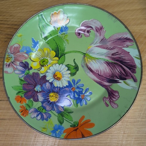 Plato de cena verde MacKenzie Childs Flower Market 10" retirado leer descripción - Imagen 2 de 23